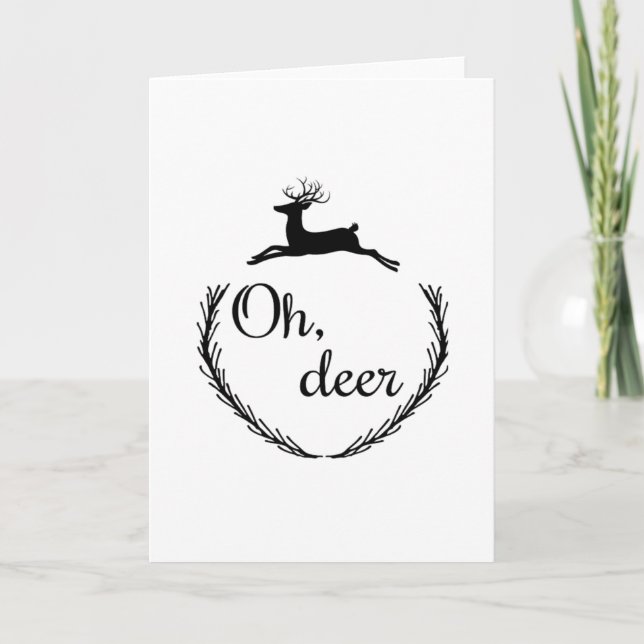 Oh Deer Funny Style Design Card (Front)