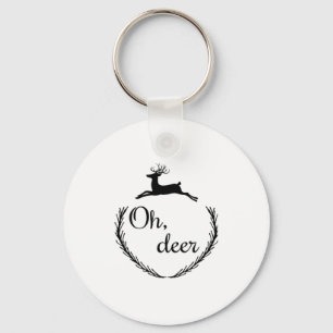 Oh Deer Funny Style Design Keychain