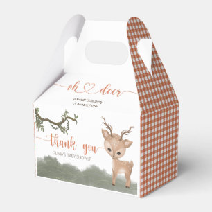 Oh Deer gender neutral woodland baby shower Favor Box