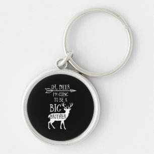 Oh Deer Going To Big Brother Christmas Announcemen Keychain