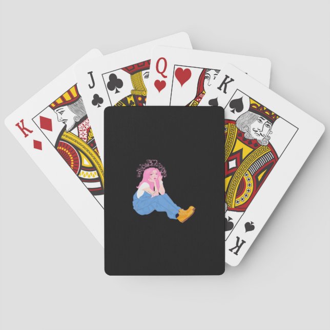 Oh Deer Graphic Artistic Design  Playing Cards (Back)