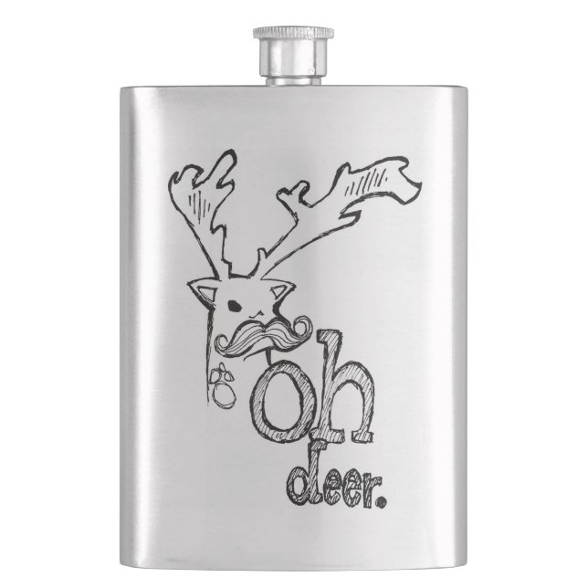 Oh Deer Hip Flask (Front)