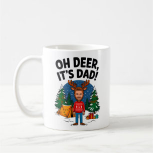 Oh Deer It’s Dad Fête Humour artisanal Café Mug