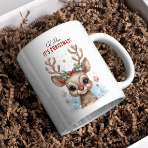 Oh Deer, It's Christmas! Cute Reindeer Mug