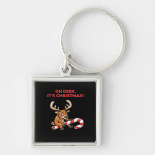 Oh Deer Its Christmas Stressed Reindeer With Sweet Keychain