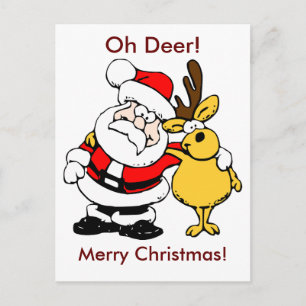 Oh Deer Merry Christmas Postcard