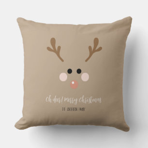 Oh deer! Merry Christmas Throw Pillow