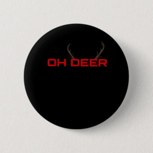 Oh Deer Minimal Aesthetic Vibe  2 Inch Round Button