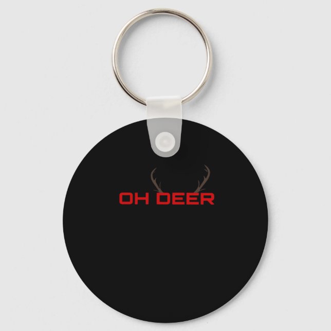 Oh Deer Minimal Aesthetic Vibe Keychain (Front)