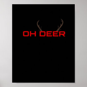 Oh Deer Minimal Aesthetic Vibe Poster