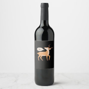 Oh Deer Minimal Clean Aesthetic  Wine Label