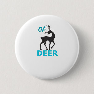 Oh Deer Minimal Design  2 Inch Round Button