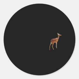 Oh Deer Minimal Design Classic Round Sticker