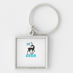 Oh Deer Minimal Design  Keychain