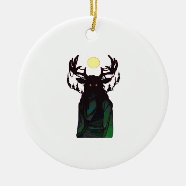 Oh Deer Minimal Design Ornament (Front)