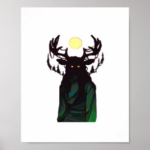 Oh Deer Minimal Design  Poster