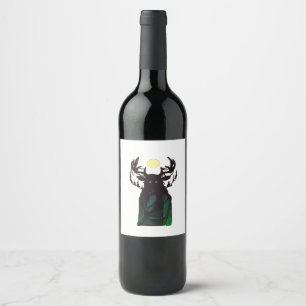 Oh Deer Minimal Design  Wine Label