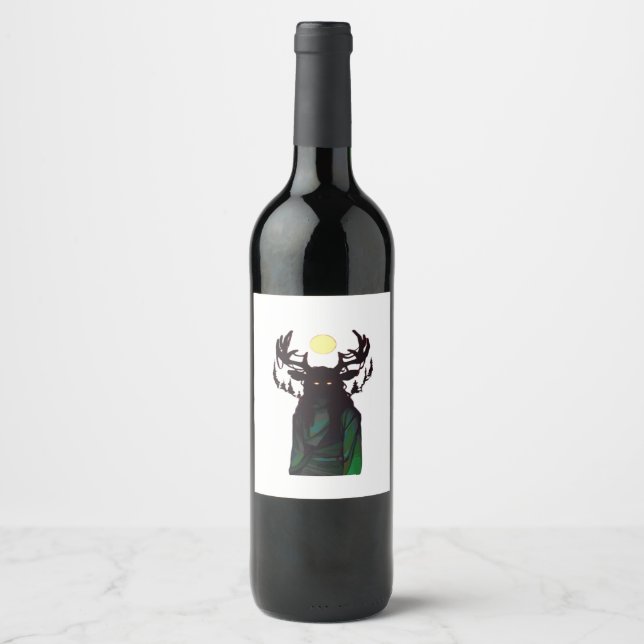 Oh Deer Minimal Design  Wine Label (Front)