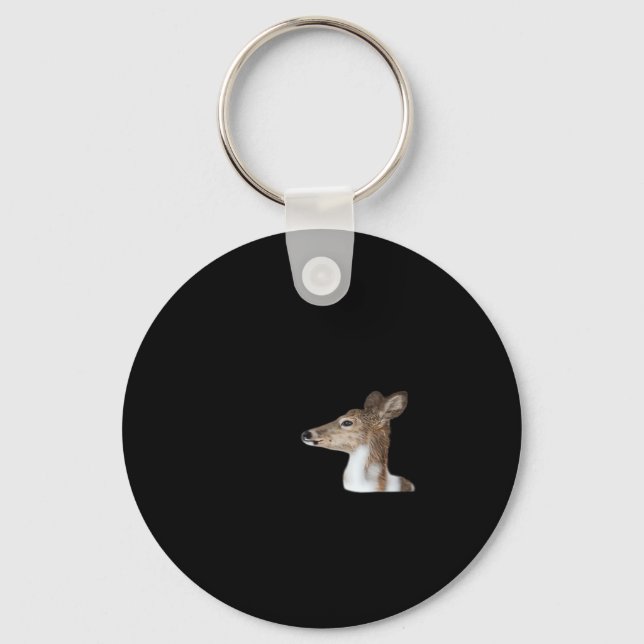 Oh Deer Minimal Modern Design Keychain (Front)