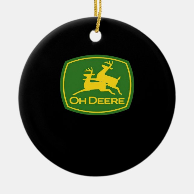 Oh Deer Minimal Modern Design Ornament (Front)