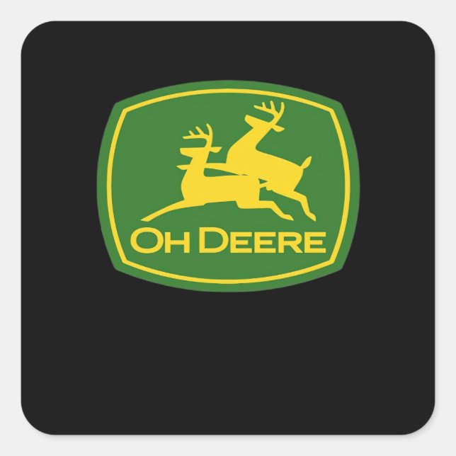 Oh Deer Minimal Modern Design  Square Sticker (Front)