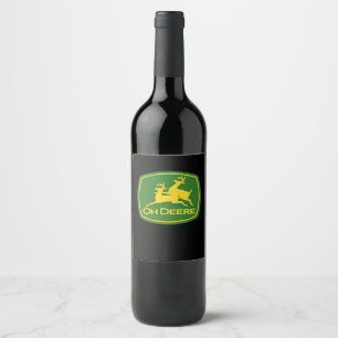 Oh Deer Minimal Modern Design  Wine Label