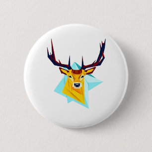 Oh Deer Minimal Rustic Style 2 Inch Round Button