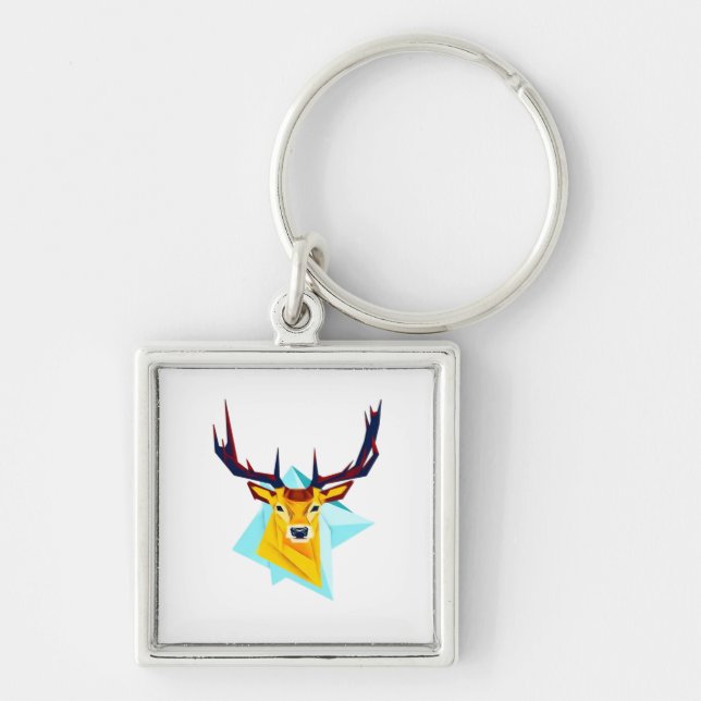 Oh Deer Minimal Rustic Style  Keychain (Front)
