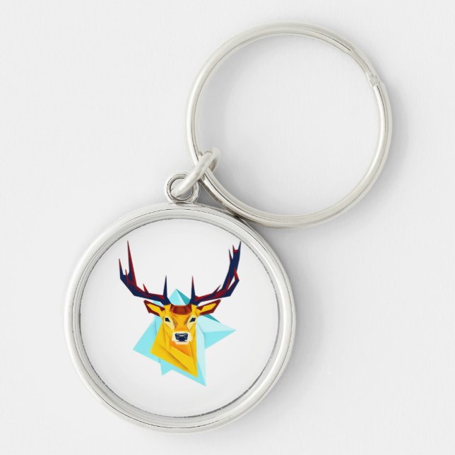 Oh Deer Minimal Rustic Style  Keychain (Front)