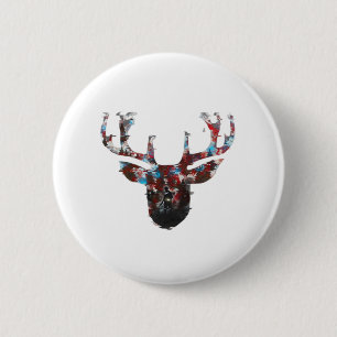 Oh Deer Minimal Style  2 Inch Round Button