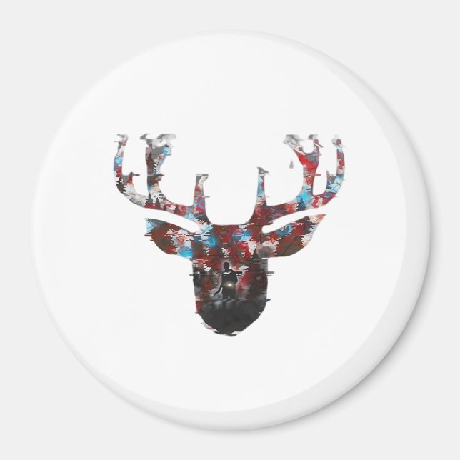 Oh Deer Minimal Style  Magnet (Front)