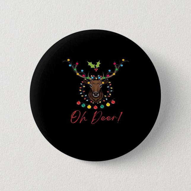 Oh Deer Modern Aesthetic  2 Inch Round Button (Front)