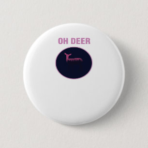 Oh Deer Modern Aesthetic 2 Inch Round Button