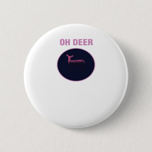Oh Deer Modern Aesthetic  2 Inch Round Button (Front)