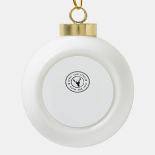 Oh Deer Modern Aesthetic  Ceramic Ball Christmas Ornament