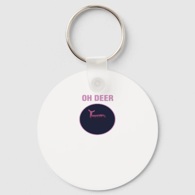 Oh Deer Modern Aesthetic Keychain (Front)