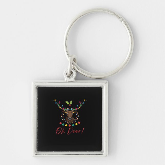 Oh Deer Modern Aesthetic  Keychain (Front)