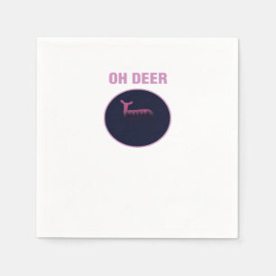 Oh Deer Modern Aesthetic  Napkin