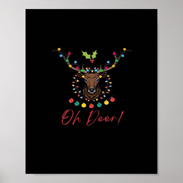 Oh Deer Modern Aesthetic  Poster (Front)