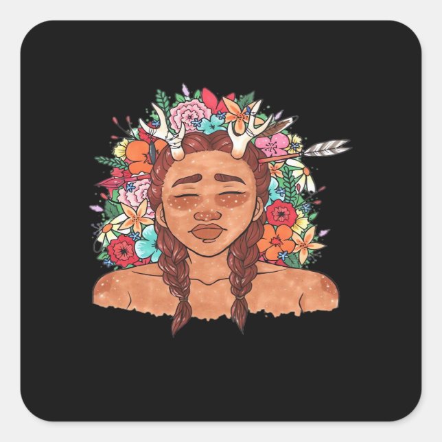 Oh Deer Modern Aesthetic  Square Sticker (Front)