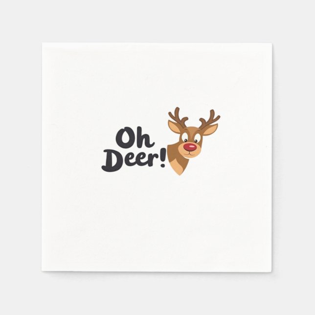 Oh Deer Modern Aesthetic Style  Napkin (Front)