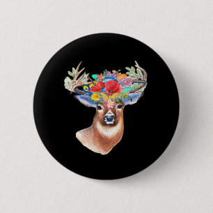 Oh Deer Modern Artistic Style 2 Inch Round Button