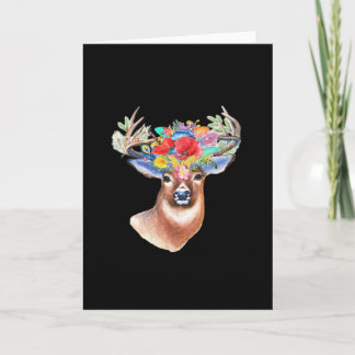 Oh Deer Modern Artistic Style Folded Greeting Card