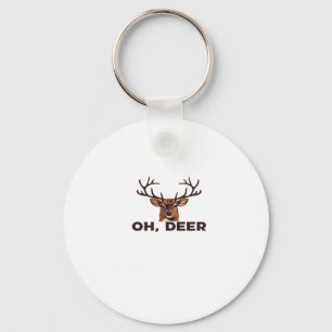 Oh Deer Modern Clean Design Keychain