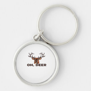 Oh Deer Modern Clean Design  Keychain