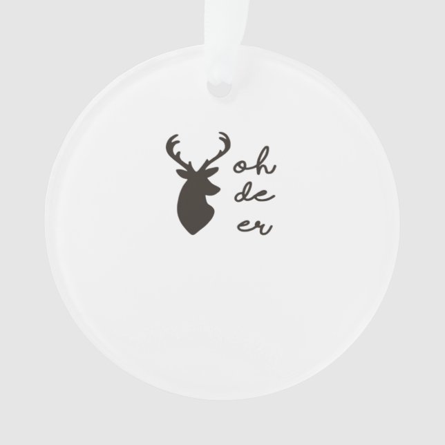 Oh Deer Modern Graphic Style Acrylic Ornament (devant)