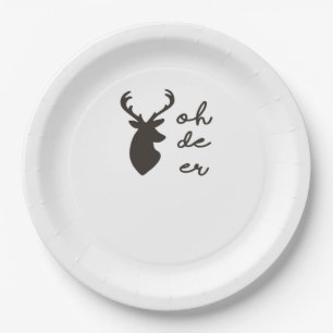 Oh Deer Modern Graphic Style  Paper Plate