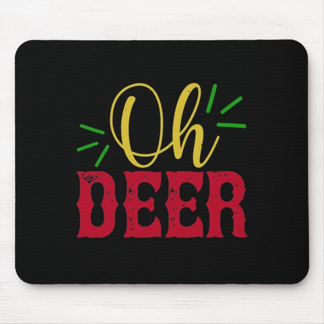 Oh Deer Mouse Pad (Front)