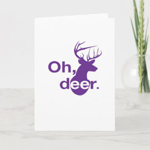 Oh Deer Natural Woodland Style Card