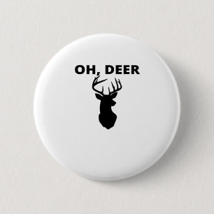 Oh Deer Oh Dear Whimsical Art Style 2 Inch Round Button